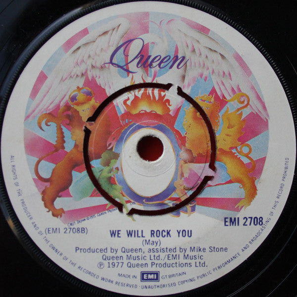 Queen ‎– We Are The Champions - Vinyl 7", 45 RPM, Single, UK 1977 (USED VG)