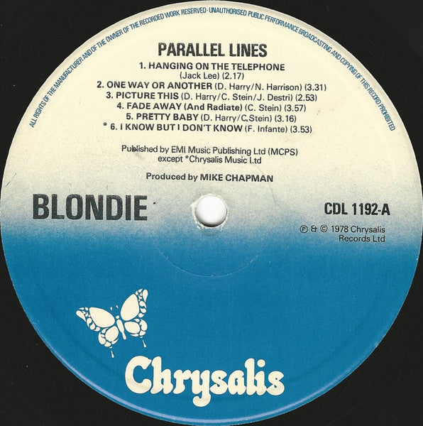 Blondie - Parallel Lines - Vinyl LP, Album, Stereo, UK 1978 (USED VG+)