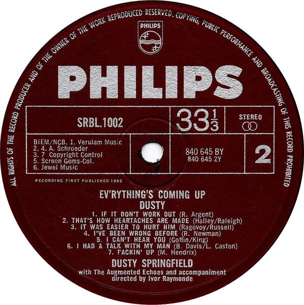 Dusty Springfield ‎– Ev'rything's Coming Up Dusty - Vinyl LP, Album, Stereo, Gatefold, UK 1965 (USED VG+)