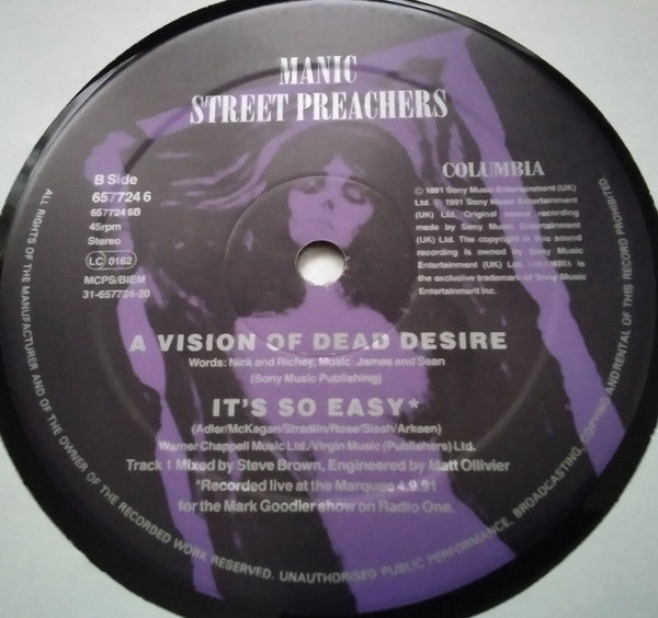 Manic Street Preachers ‎– You Love Us - Vinyl 12", 45 RPM, Single, Limited Edition, Stereo, UK 1992 (USED VG+)