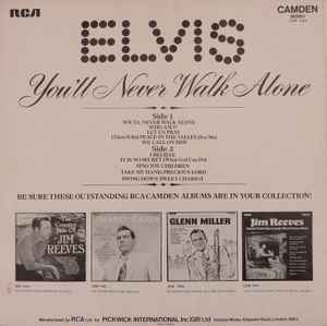 Elvis ‎– You'll Never Walk Alone - Vinyl LP, Compilation, Mono, Turquoise labels, UK 1971 (USED VG)