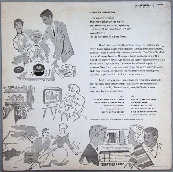 Frank Sinatra ‎– This Is Sinatra! - Vinyl LP, Album, Compilation, Repress, Mono, Turquoise label, US 1957 (USED VG)