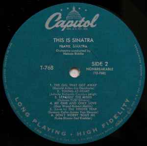 Frank Sinatra ‎– This Is Sinatra! - Vinyl LP, Album, Compilation, Repress, Mono, Turquoise label, US 1957 (USED VG)