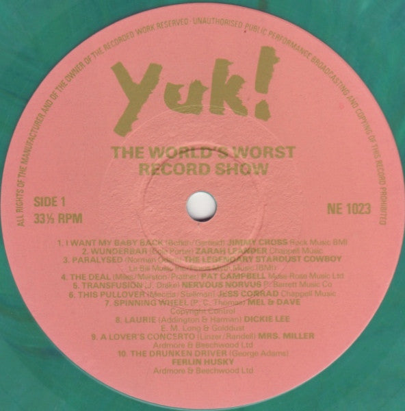 Kenny Everett ‎– The World's Worst Record Show - Vinyl LP, Compilation, Turquoise, UK 1978 (USED VG)