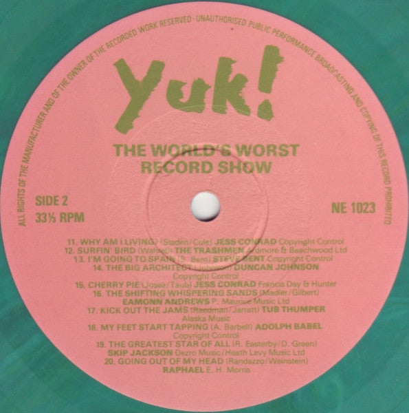 Kenny Everett ‎– The World's Worst Record Show - Vinyl LP, Compilation, Turquoise, UK 1978 (USED VG)