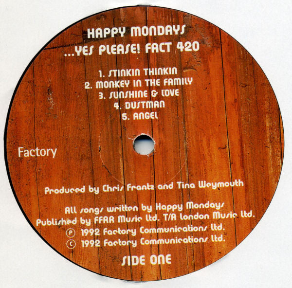 Happy Mondays – ...Yes Please! - Vinyl LP, Album, UK 1992 (USED VG+)