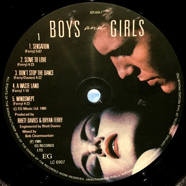 Bryan Ferry ‎– Boys And Girls - Vinyl LP, Album (USED VG+)