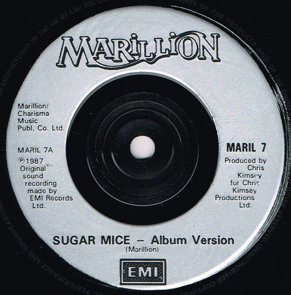 Marillion ‎– Sugar Mice - Vinyl 7", Single, 45 RPM, Silver Injection Labels, UK 1987 (USED VG+)
