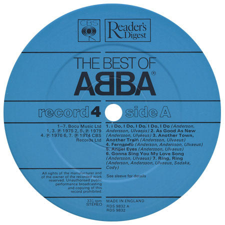 ABBA ‎– The Best Of ABBA - 5 × Vinyl LP, Compilation Box Set, UK 1982 (USED NM)