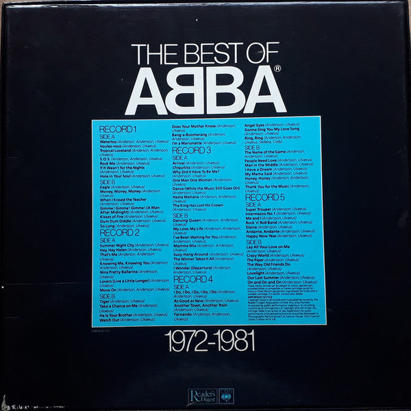 ABBA ‎– The Best Of ABBA - 5 × Vinyl LP, Compilation Box Set, UK 1982 (USED NM)