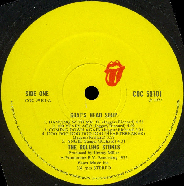 The Rolling Stones ‎– Goat's Head Soup - Vinyl LP, Album, Stereo, Gatefold, UK 1973 (USED VG+)