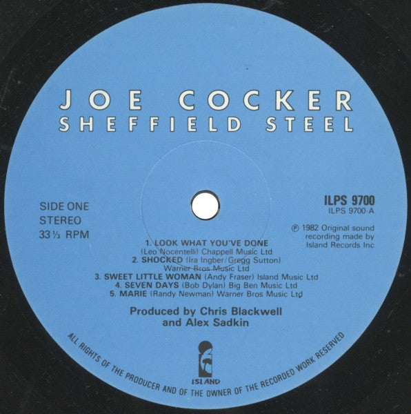 Joe Cocker ‎– Sheffield Steel - Vinyl LP, Album, UK 1982 (USED VG+)