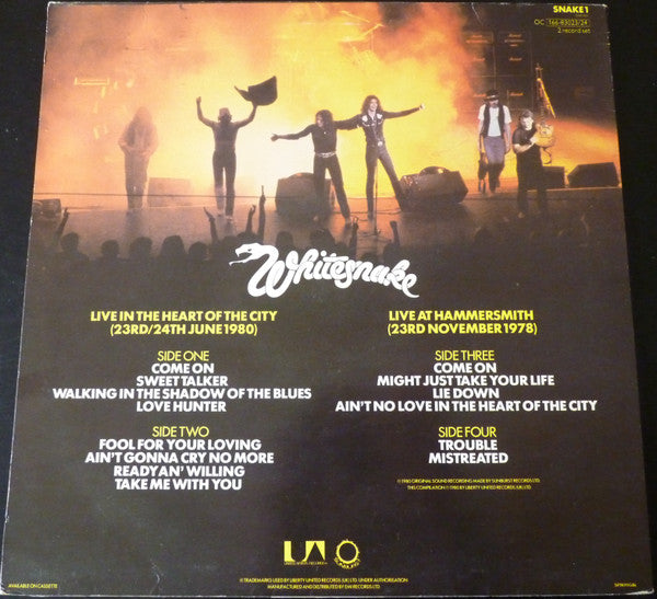 Whitesnake - Live... In The Heart Of The City - 2 x Vinyl LP, Album, UK 1980 (USED VG+)