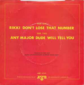 Steely Dan ‎– Rikki Don't Lose That Number - Vinyl 7", Single, 45 RPM, Reissue, Yellow, UK 1979 (USED VG+)