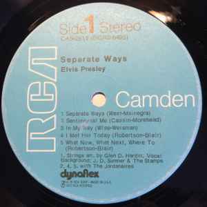 Elvis ‎– Separate Ways - Vinyl LP, Album, Compilation, Stereo, US 1972 (USED VG)