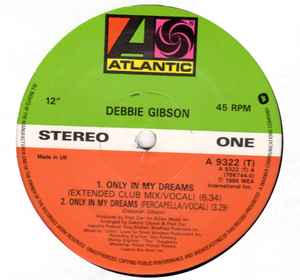 Debbie Gibson ‎– Only In My Dreams - Vinyl 12", 45 RPM, Stereo, UK 1986 (USED VG)