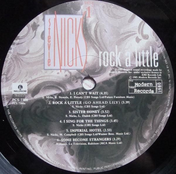 Stevie Nicks - Rock A Little - Vinyl LP, Album, 1985 (USED VG+)