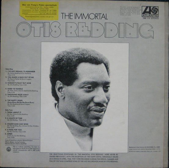 Otis Redding - The Immortal Otis Redding - Vinyl LP, Album, Stereo, UK 1968 (USED VG+)