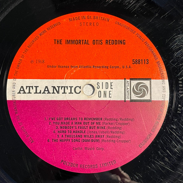 Otis Redding - The Immortal Otis Redding - Vinyl LP, Album, Stereo, UK 1968 (USED VG+)