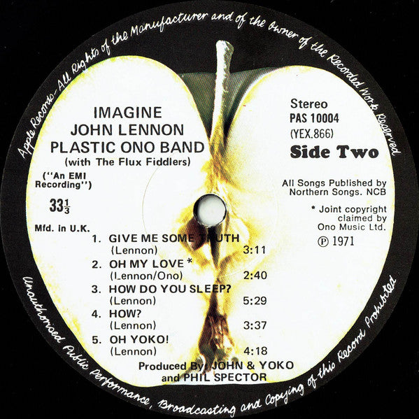 John Lennon - Imagine - Vinyl LP, Album, Stereo, UK 1971 (USED VG+)