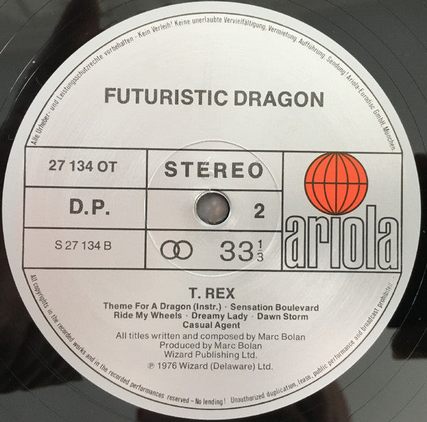 T. Rex ‎- Futuristic Dragon - Vinyl LP, Album, Reissue, Stereo (USED VG+)
