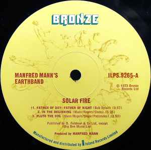 Manfred Mann's Earth Band ‎- Solar Fire - Vinyl LP, Album, Gatefold, UK 1973 (USED VG+)
