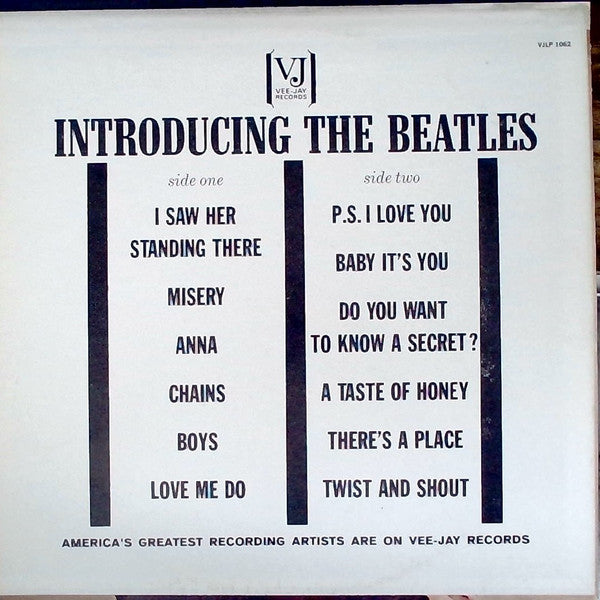 The Beatles – Introducing The Beatles - Vinyl LP, Album, Unofficial Release, Stereo, Mono, Black and Silver Label, US (USED VG)