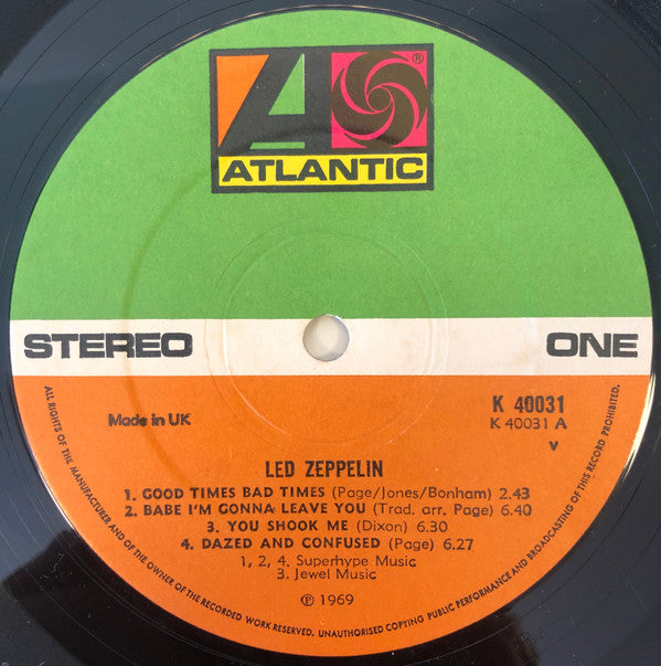 Led Zeppelin ‎– Led Zeppelin - Vinyl LP, Album, Reissue, Stereo, UK (USED VG)