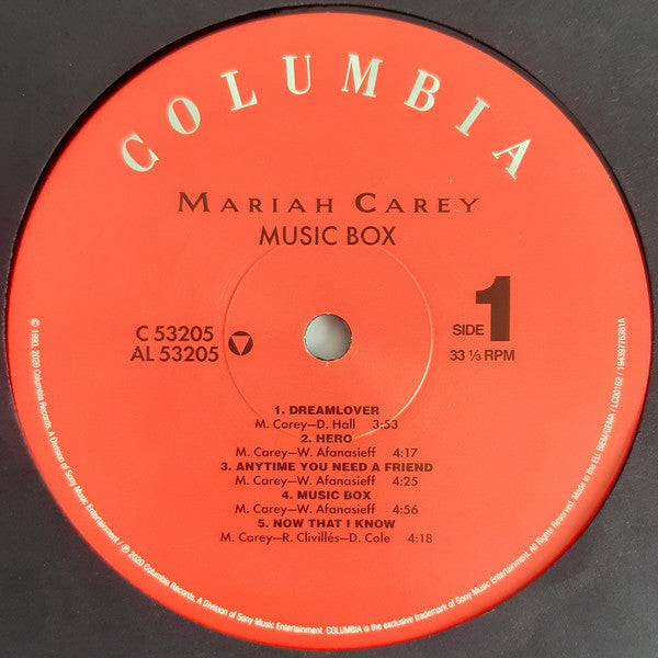 Mariah Carey ‎– Music Box - Vinyl LP, Album, Reissue, Remastered, Europe 2020 (NEW SEALED)
