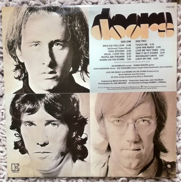 The Doors - The Best Of Doors - Vinyl LP, Compilation, Stereo, 1979 (USED VG+)