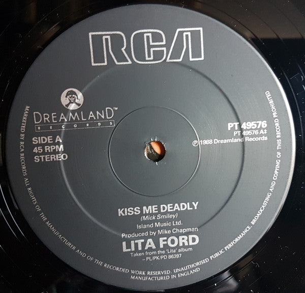 Lita Ford ‎– Kiss Me Deadly - Vinyl 12", 45 RPM, Single, UK 1988 (USED VG)