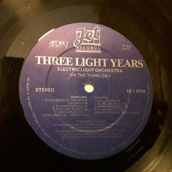 ELO ‎– Three Light Years - 3 × Vinyl LP Box Set, Compilation, Special Edition, Stereo, UK 1978 (USED VG+)