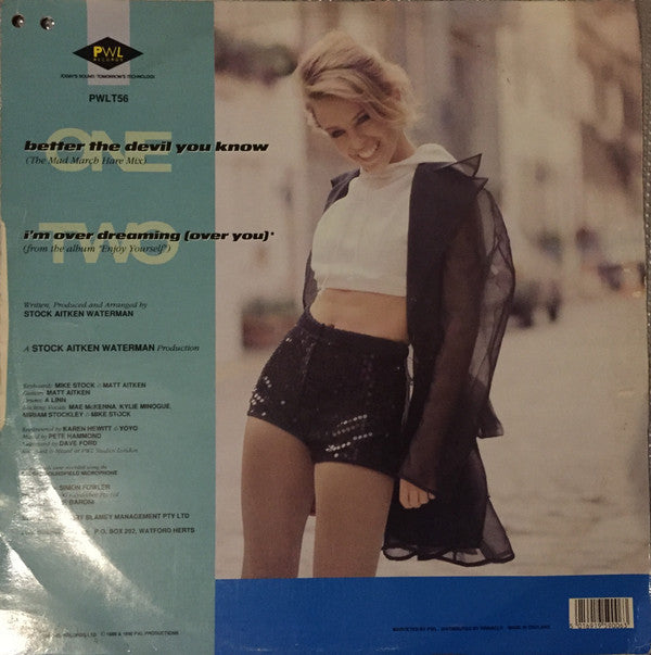 Kylie Minogue ‎– Better The Devil You Know - Vinyl 12", Single, 45 RPM, UK 1990 (USED VG+)