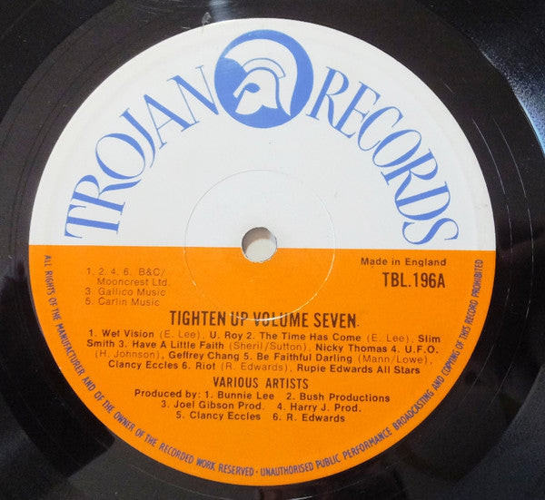 Various ‎– Tighten Up Vol. 7 - Vinyl LP, Compilation, Stereo, UK 1973 (USED VG)
