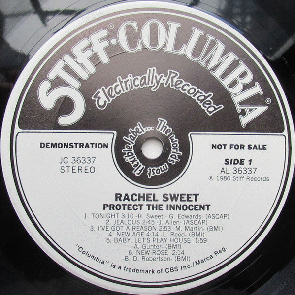 Rachel Sweet - Protect The Innocent - Vinyl LP, Album (USED VG+)