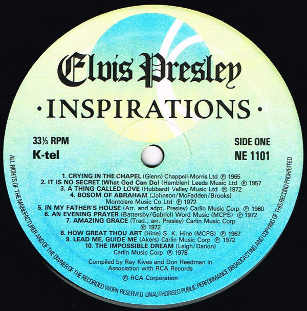 Elvis Presley ‎– Inspirations - Vinyl LP, Album, Compilation, UK 1980 (USED VG+)