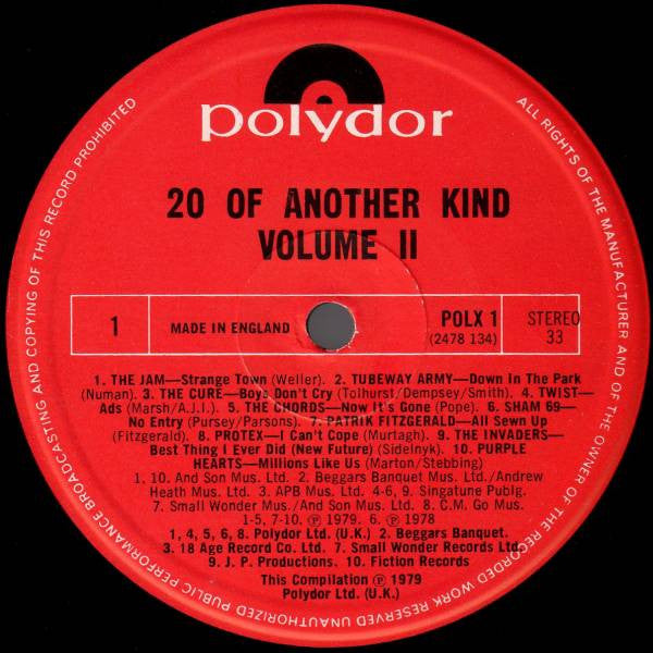 Various ‎– 20 Of Another Kind Volume Two - Vinyl LP, Compilation, UK 1979 (USED VG+)