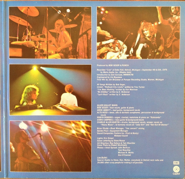 Bob Seger & The Silver Bullet Band – 'Live' Bullet -  2 x Vinyl LP, Album, UK 1976 (USED VG)