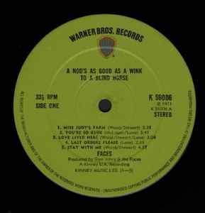Faces ‎– A Nod's As Good As A Wink...To A Blind Horse - Vinyl LP, Album, UK 1971 (USED VG+)