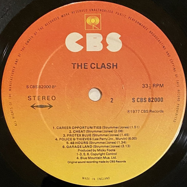 The Clash – The Clash - Vinyl LP, Album, Stereo, UK 1977 (USED VG)