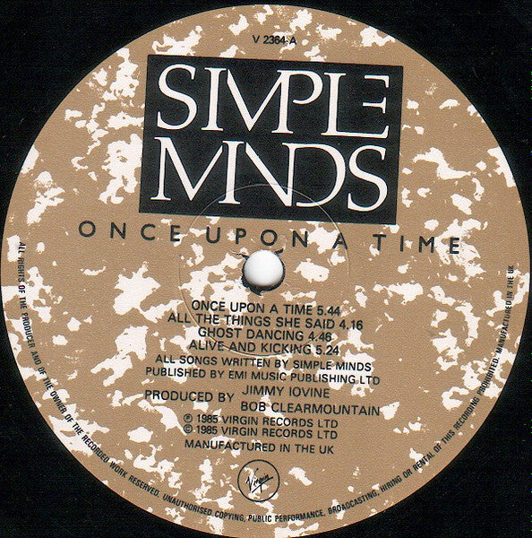 Simple Minds - Once Upon A Time - Vinyl LP, Album, UK 1985 (USED VG+)