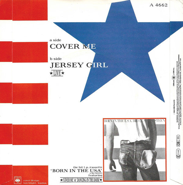 Bruce Springsteen ‎- Cover Me - Vinyl 7", 45 RPM, Single, Stereo, UK 1984 (USED VG+)