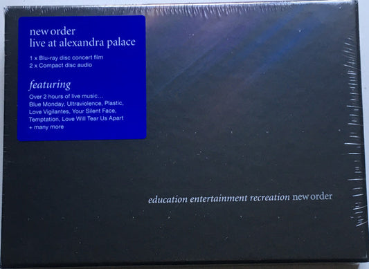 New Order – Education Entertainment Recreation - Blu-ray, Album, Stereo, Multichannel, 2 x CD, Album Box Set, Deluxe Edition (NEW SEALED)