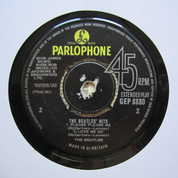 The Beatles ‎– The Beatles' Hits -  Vinyl 7", 45 RPM, EP, Repress, Mono, Rounded Flipback, UK 1963 (USED VG)