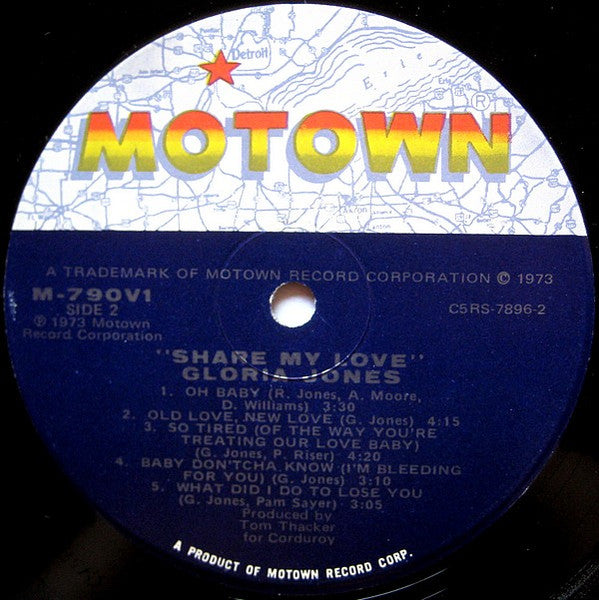 Gloria Jones – Share My Love - Vinyl LP, Album, Hollywood Pressing, US 1973 (USED VG)