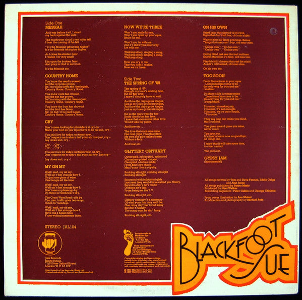 Blackfoot Sue ‎– Nothing To Hide - Vinyl LP, Album, Gatefold, UK 1973 (USED NM)