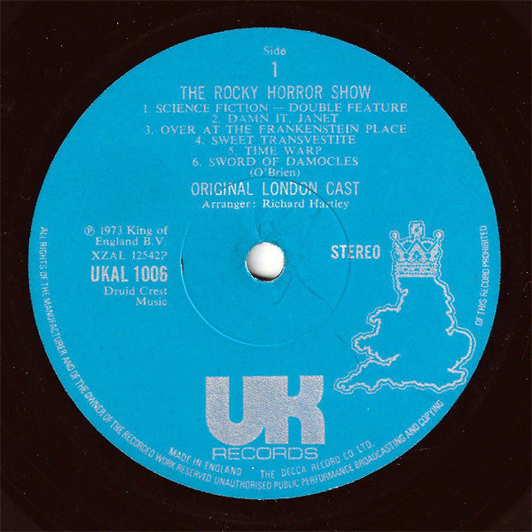 Richard O'Brien - Original London Cast - The Rocky Horror Show - Vinyl LP, Album, Stereo, UK 1973 (USED VG+)