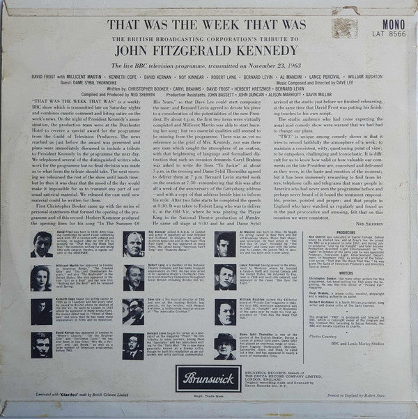 BBC Telecast ‎– That Was The Week That Was - Vinyl LP, Mono (USED VG)