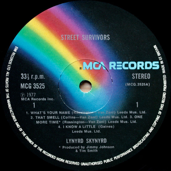 Lynyrd Skynyrd – Street Survivors - Vinyl LP, Album, Stereo, UK 1977 (USED VG+)