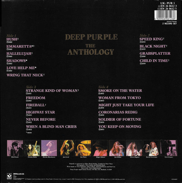 Deep Purple - The Anthology - 2x Vinyl LP, Compilation, Remastered, Stereo, Mono, 1985 (USED VG+)